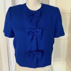 Vintage 80s Maggy London Blue Blazer